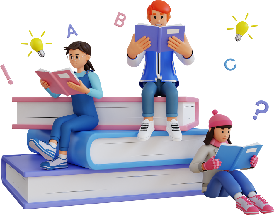 Group studying college